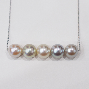 S101-414_あこや真珠 天草 ナチュラル 無調色 ペンダント ネックレス 8mm - 8.5mm 真珠