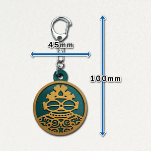 遮光器土偶 (しゃこちゃん) 円形キーホルダー (黄系) ｜キーホルダー レーザーカット 小物 鍵 遮光器土偶 しゃこちゃん 縄文 土偶 どぐう青森県 つがる市 世界遺産 [0875]