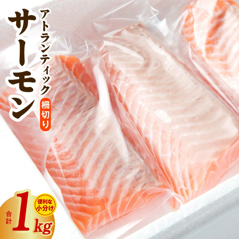 ＼レビューキャンペーン実施中／ 【高評価☆4.65】 サーモン 1kg 上質 ブロック状 アトランティックサーモン 使いやすい 柵切り 甘い脂 おかず 和食 刺身 海鮮丼 サラダ 柵 ポーション 真空パック 小分け 食品 魚 冷凍 大阪府 泉佐野市 送料無料