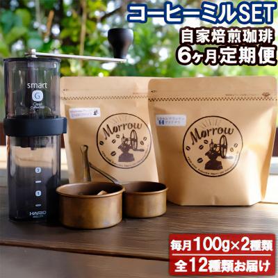ふるさと納税 小郡市 Morrow珈琲 6ヵ月定期便&amp;コーヒーミル・スマートG[No5354-2080]
