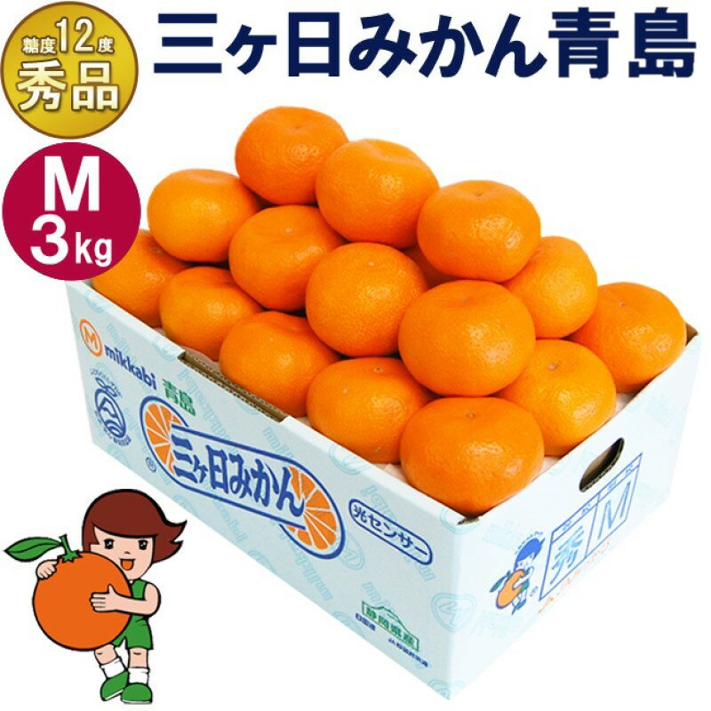 【ふるさと納税】三ケ日みかん 青島【秀品】Mサイズ3kg(27個前後) ミカン 果物 くだもの フルーツ 甘い 静岡県 浜松市 果物類 柑橘類 ※配送不可：北海道・沖縄県・離島　お届け：2026年1月上旬～2026年2月下旬