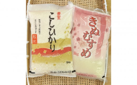 
                  【ふるさと納税】お米　令和7年産　出雲コシヒカリ5kgと出雲きぬむすめ5kg
                