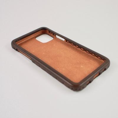 ふるさと納税 七尾市 【iPhone12mini用】本革ケース/ダークブラウン/ハンドメイド