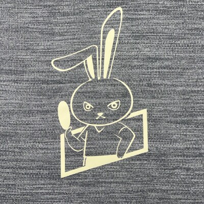 JTTA公認　卓球ユニフォーム【男女兼用(ドライ):150サイズ】うさぎ　チャコール【配送不可地域：離島】【1515871】