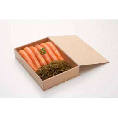 ふるさと納税 太宰府市 博多 味の筑前 昆布漬辛子明太子400g 無着色 昆布付 木目箱(太宰府市)