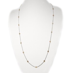 PT850/K18ピンクゴールド「2カラット」ステーションダイヤネックレス【2ct-90-5】