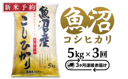 C2-6K053B【3ヶ月連続お届け】新潟県魚沼産コシヒカリ5kg（長岡川口地域）