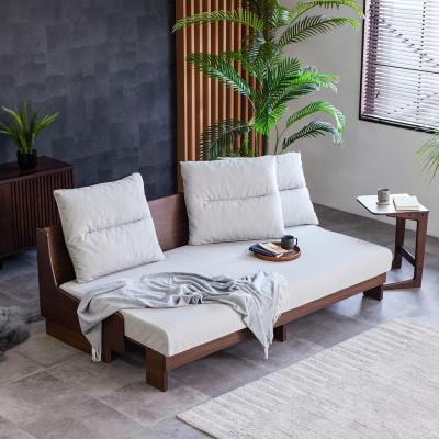 ふるさと納税 大川市 ヴィンセント 幅200cm ごろ寝ソファ ソファベッド BR×ライトグレー【モーブル】【大川家具】