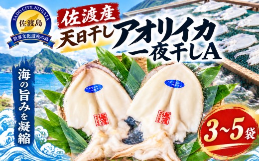 【佐渡産 アオリイカ】佐渡産 天日干し アオリイカ一夜干しA(3〜5袋) 天日干し 冷凍 | 新潟県産いか 新潟産いか 佐渡産アオリイカ 佐渡島産いか あおりいか いか イカ 烏賊 一夜干し ひもの 干物 珍味 おつまみ 酒の肴 海鮮 魚介 魚介類 にいがた さど 新潟県 佐渡市 新潟県産いか 新潟産いか 佐渡産アオリイカ 佐渡島産いか あおりいか いか イカ 烏賊