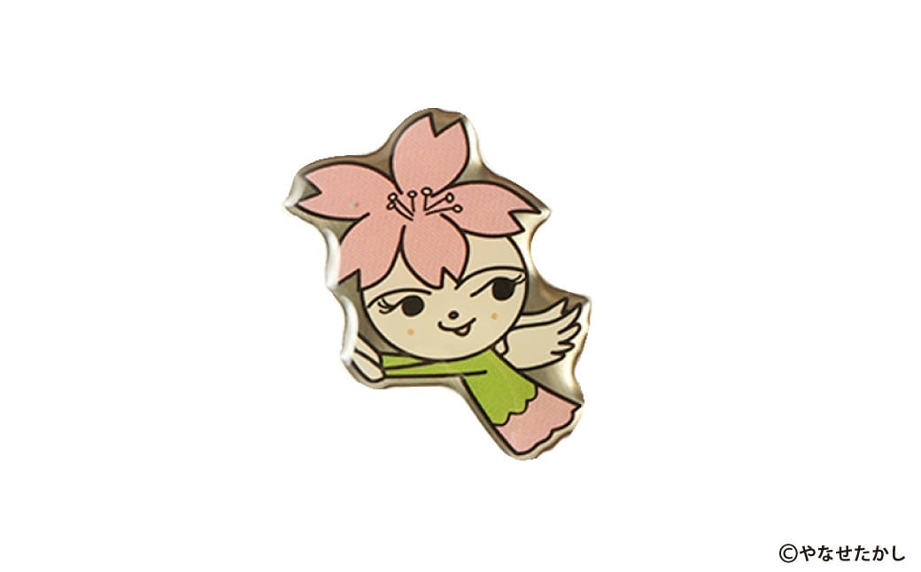 
            香美市イメージキャラクターピンバッジ（さくらてんし） ピンバッジ バッジ やなせたかし やなせたかし先生デザイン 香美市限定 ふるさと納税限定 高知県 香美市
          