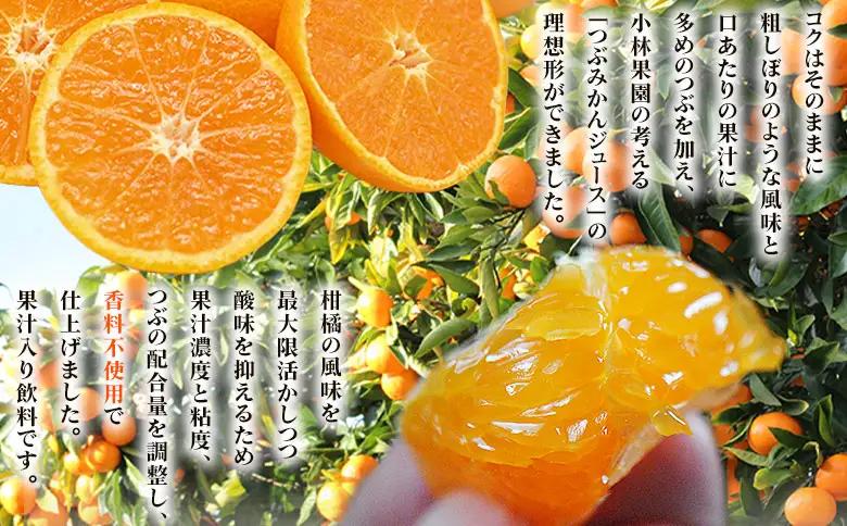 ＜Michill つぶみかん 175ml 12本＞『最短10営業日以内に発送予定』愛媛県産 西宇和 つぶ入り ジュース 国産 みかん 蜜柑 ミカン 果汁入り飲料 セット 詰合せ 小林果園 愛媛県 西予