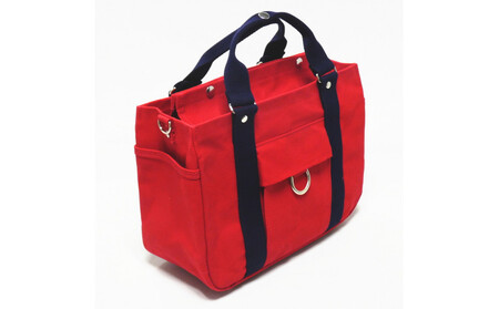 petit-KOGU （B5）赤/紺　2WAY [尾道 帆布鞄 彩工房]