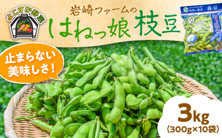 【先行予約】【数量限定100セット】はねっ娘枝豆 3kg（300g×10袋） [AKCZ002]