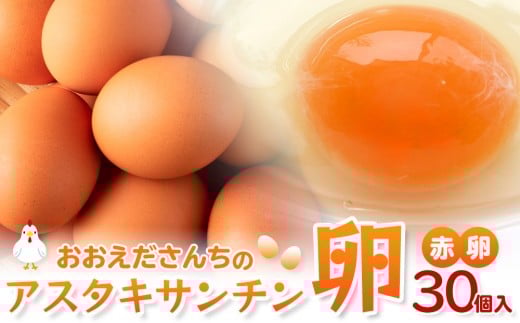 
            おおえだファーム アスタキサンチン卵（赤卵）Lサイズ 30個入り
          