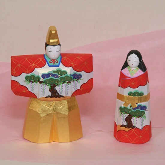 
                  奈良一刀彫 立雛（6寸金袴） 伝統工芸品 大林杜壽園 奈良県 奈良市 なら 
                