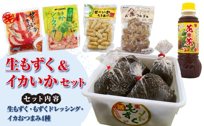 生もずく&イカいかセット   I  生もずく イカ セット  海産物 海の幸 新鮮 食材 料理  沖縄県 南城市