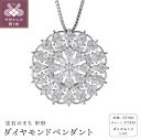 【ふるさと納税】 ペンダント ダイヤモンド ネックレス ジュエリー アクセサリー レディース 1.4ct PT900 プラチナ ステンドグラス イメージ ギフト プレゼント ジュエリーケース付 鑑別書付 保証書付 k120-058