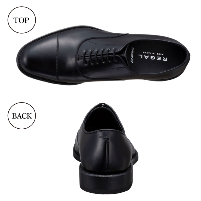 REGAL 革靴 紳士 ビジネス ハイブリッドドレスシューズ ストレートチップ ブラック 11BL 八幡平市産モデル 23.5cm ～ 27.0cm ／ ビジネス 靴 シューズ リーガル 24.5cm