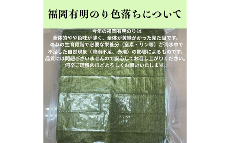 福岡有明のり 【竹】わけあり 焼き海苔 全形10枚 / 海苔 のり[AFCG046]