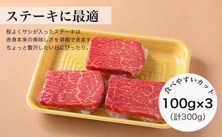 【みかわ牛】和牛赤身ステーキ100ｇ×3枚