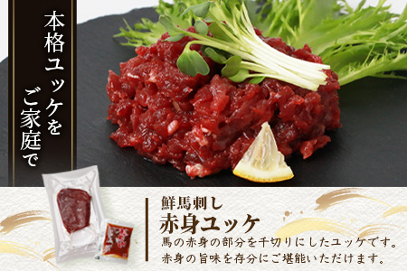 【年末発送】 鮮 馬刺し 赤身ユッケ 10個 セット 約500g 熊本 千興ファーム 菅乃屋 すがのや 馬刺し ばさし 馬肉 50g×10 お手軽 冷凍 小分け 赤身 国産 ユッケ 熊本 年内発送 年