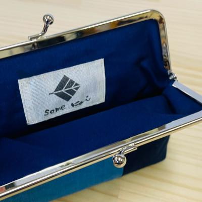ふるさと納税 竹田市 藍と型染のがま口ポーチ【鳥1】 |  | 02