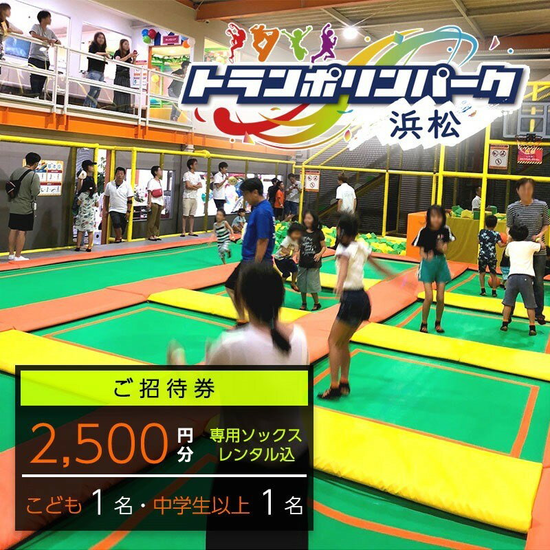 【ふるさと納税】【トランポリンパーク浜松】ご招待券2,500円分　（ギフトカード　1,000円券×1枚　1,500円券×1枚）※デザイン全4種　施設利用券 レジャー施設 体験型 屋内 全天候型 静岡 浜松市