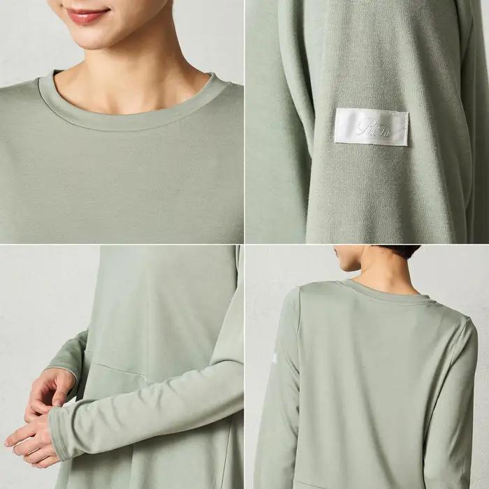 【ターコイズ M】ReFa バイタルテック モイストスムース ロングスリーブプルオーバー