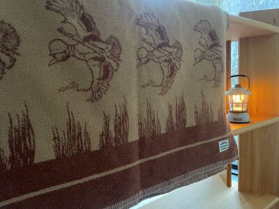 赤外線を吸収して温かくなる難燃ボアの焚火カモ柄ブランケット　Lサイズ_ブリティッシュアーミー【G0650】