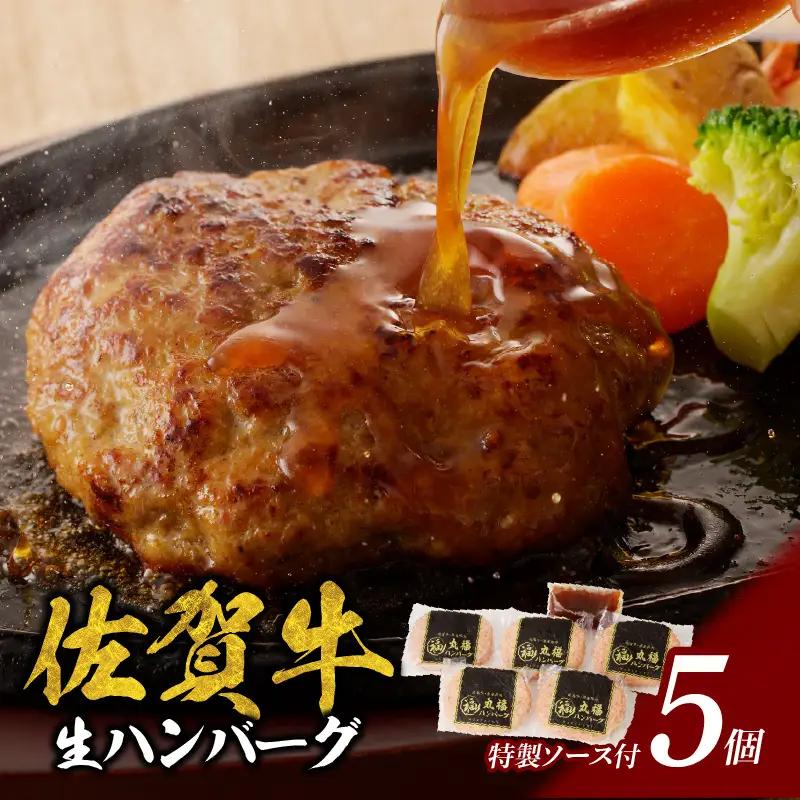 丸福 ハンバーグ 5個（7月配送）／ 佐賀牛 ハンバーグ 【A113-07】