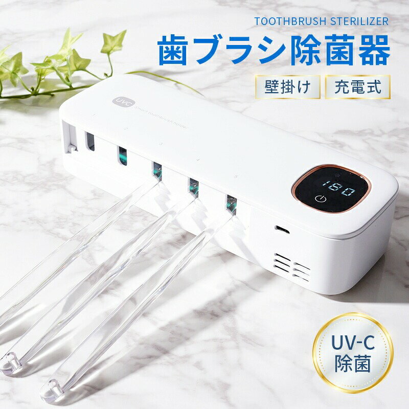 【ふるさと納税】歯ブラシ除菌器 〈ライズクリエイションatRise〉 歯ブラシ 除菌 壁掛け式 カビ防止 歯ブラシ収納 ケース 静音 USB充電式 LEDライト ドライ Type-c タイプC 説明書付き 除菌器 歯ブラシスタンド 奈良県 奈良市
