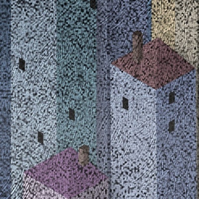 ＼京都・綾部の癒やし系作家/【絵画】　天空の城　　額装サイズ526mmx412mm【1278187】