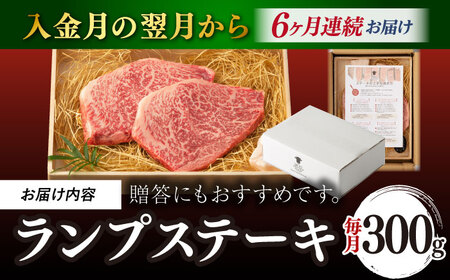 【全6回定期便】ランプ ステーキ 2枚 300g 長崎和牛 A4・A5ランク 希少部位【野中精肉店】 [VF17] ランプステーキ 肉 ランプステーキ 牛肉 ランプステーキ 赤身 ランプステーキ 希少