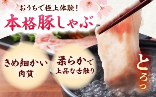 肥前さくらポーク ロース 500g × 2パック 計 1kg しゃぶしゃぶ 豚 豚肉 吉野ヶ里町/上場食肉 [FDQ003]