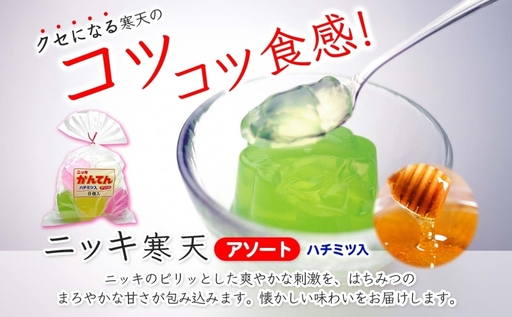 ニッキ 寒天 アソート 8個入 5袋 寒天 ゼリー コツコツ はちみつ 和菓子 スイーツ デザート おやつ ニッキ シナモン 詰め合わせ セット ギフト 贈答 常温 日持ち 老舗 カネマタ食品 岐阜県
