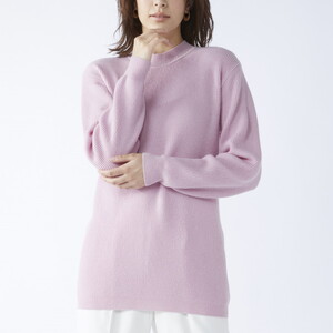【訳あり 限定数量】カシミヤ100% チュニック セーター ラベンダー 1枚 レディース Fサイズ 26271F ｜ カシミア ニット フリーサイズ