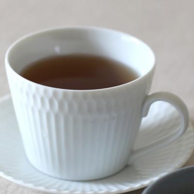 ふるさと納税 瑞浪市 【2枚SET】美濃焼 さざなみ 8.5カフェカップ 白 200cc |  | 02