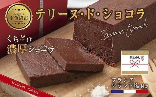 
ES230 無地熨斗 テリーヌ・ド・ショコラ フランスゲランド塩付き 1本 テリーヌ ショコラ 濃厚 チョコレート チョコ 塩 洋菓子 焼き菓子 菓子 お菓子 スイーツ 贈り物 プレゼント ギフト エイセンドウ 新潟県 南魚沼市
