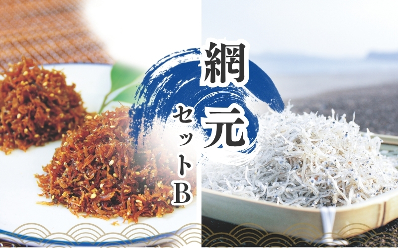 ちりめんのセット 網元セットB（上乾ちりめん450g+ちりめん佃煮400g） / しらす シラス ちりめん 佃煮 上乾【ojs001A-2】