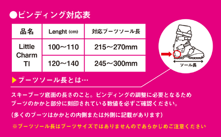 【ジュニアスキー・100cm】 ジュニアスキー LITTLE CHARM-TI (SW1006-100) 長野県 飯山市 おすすめ ランキング 高評価 大人気 ギフト アルペン スキー場 回転 アルペ