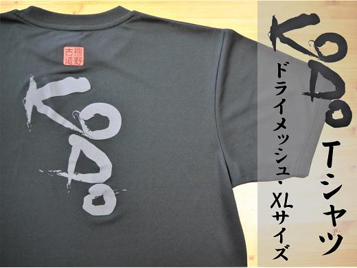 
            熊野古道Tｼｬﾂ【KODOTｼｬﾂ・黒・ＸＬサイズ】ドライメッシュ生地
          