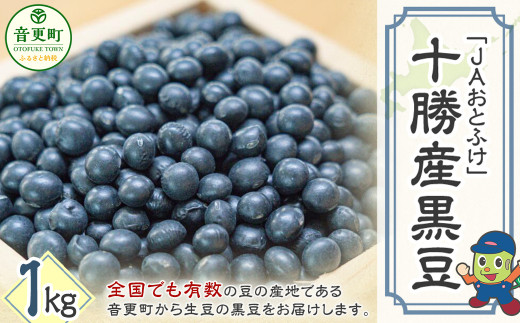 黒豆 1kg「JAおとふけ」【B107】