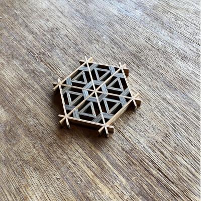 ふるさと納税 恵那市 組子職人が作るコースター(二重桜)1枚 |  | 01