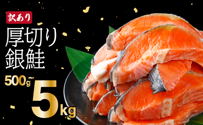 【内容量が選べる】訳あり 厚切り 銀鮭 切り身 一汐シャケ 500g～5kg