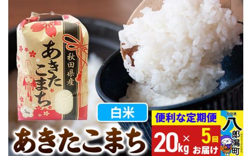 《定期便5ヶ月》あきたこまち 20kg【白米】令和6年産 秋田県産 こまちライン