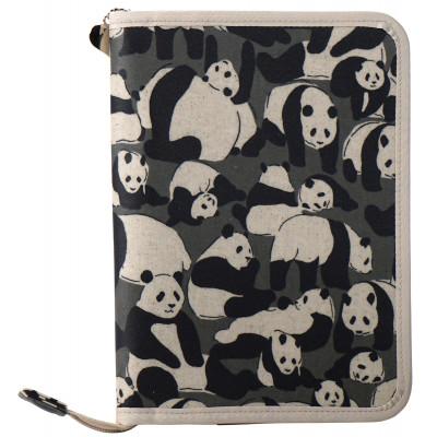 ふるさと納税 島原市 マルチケース(ファスナータイプ)パンダ グレー Rモデル 1個