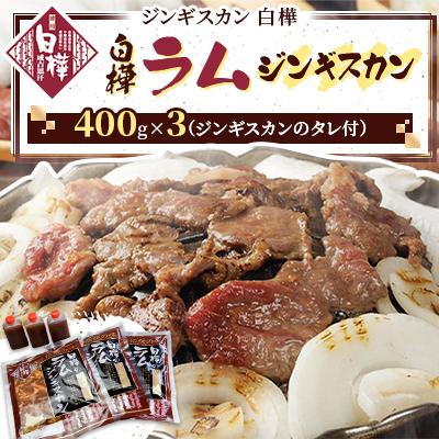ふるさと納税 帯広市 白樺ラムジンギスカン(400g×3　つけタレ90g×3)