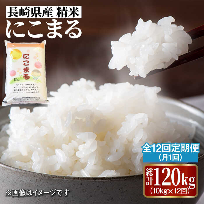 【 12回定期便 】 長崎県産 精米 にこまる 10kg 総計 120kg   / 米 南島原市 / 大松屋商店 [SDR008]