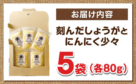 刻んだしょうがとにんにく80g×5袋 / 薬味 調味料 馬刺し たたき / 佐賀県 / 有限会社乃市商店[41AHDB003]