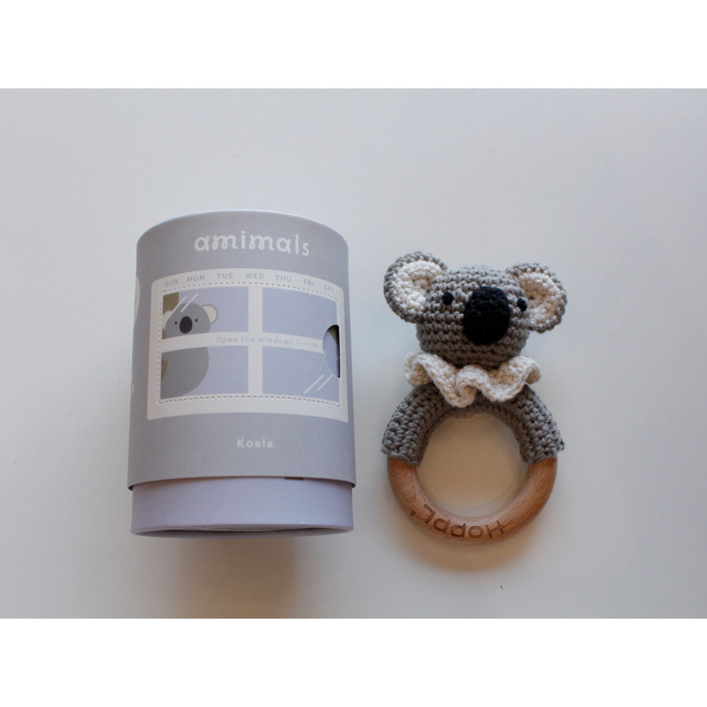 HOPPL（ホップル）手編みamimals（アミマルズ） ガラガラ Koala